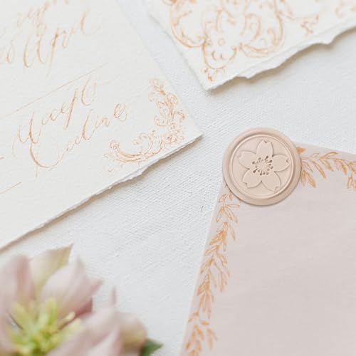 SHOWIN Glue Gun Sealing Wax Sticks for Wax Seal Stamp -Latte, Great for Wedding Invitations, Cards Envelopes, Snail Mails, Wine Packages, Christmas Gift Ideas, Pack of 10 - color: Latte