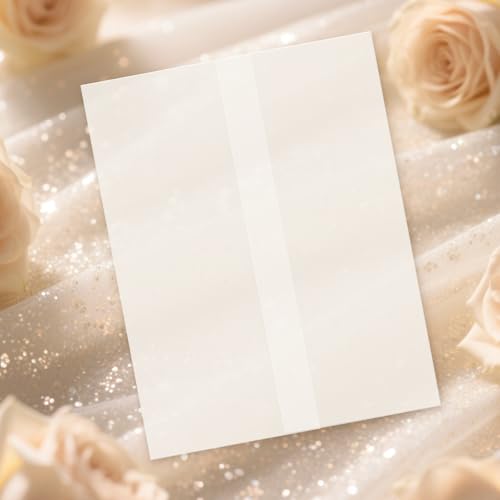 120 Pack Pre-Folded Vellum Jackets for 4.25x5.5 Invitations, Translucent Vellum Paper 4.25x5.5 Jackets, 100GSM Wedding Invitations Wraps, Envelope Liners for Birthdays, Baby Showers - color: 120Pcs, size: 4.25 x 5.5 inch