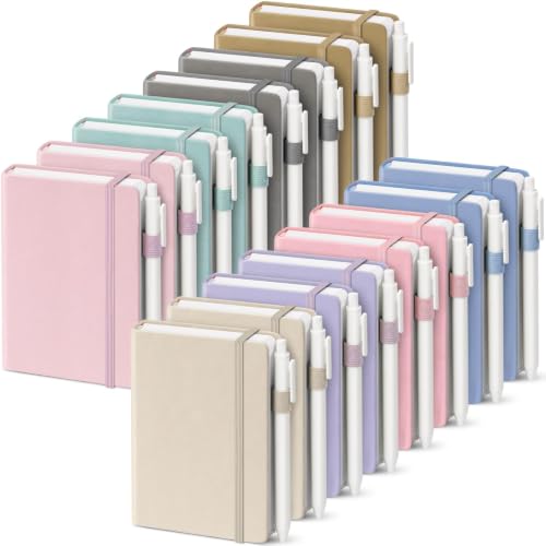 Oucaru Small Notebook 16 Pack, A6 Pocket Notebook, Mini Lined Journal - color: A-Pastel Colors, style: 16 Pack