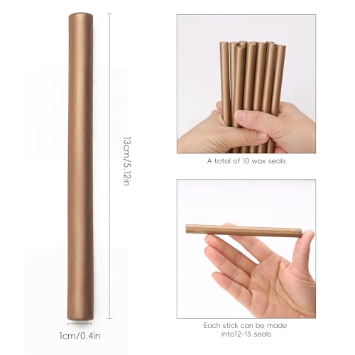 10 Pcs Antique Bronze Glue Gun Sealing Wax Sticks 0.4" Diameter - color: Antique Bronze