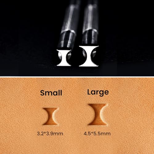 Hourglass Border Leather Stamps 304 Steel Leathercraft Staming Tool for Professional Carving DIY (Small,Smooth) - size: Small, style: Smooth