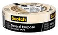 Scotch General Purpose Masking Tape, Tan, Tape for Labeling, Bundling and General Use, Multi-Surface Adhesive Tape, 1.41 Inches x 60 Yards, 1 Roll - size: 1.41 inches