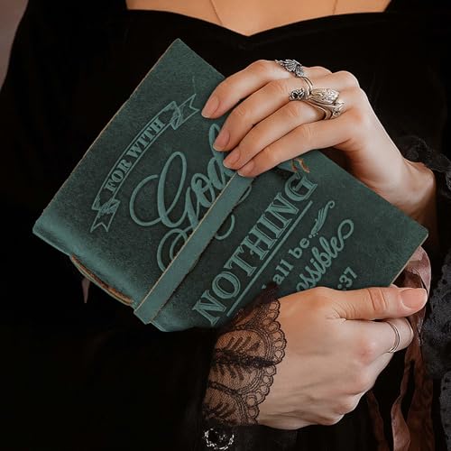 LEATHER VILLAGE Bible Study Journal, Turquoise 7x5. - color: Turquoise, size: 7 inches X 5 inches