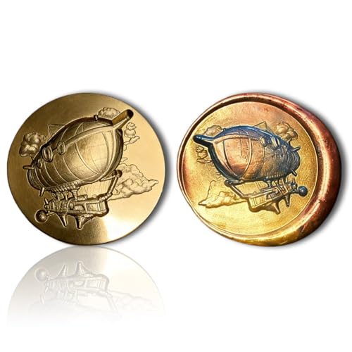 Mceal Wax Seal Stamp Head, 3D Embossed Relief for DIY Crafts, Wedding Invitations, Gift Wrapping,Steampunk Collection-Airship - style: Airship
