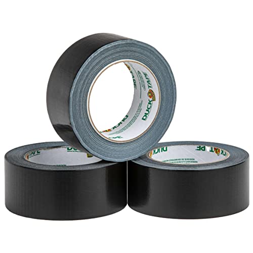 Duck Color Duct Tape 3-Pack, 1.88 Inches x 30 Yards, 90 Yards Total, 3-Roll Pack, Black, 3 Piece (242913) - color: Black, size: 3-Roll