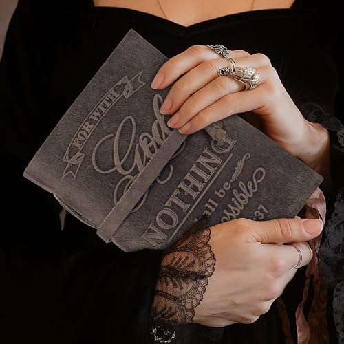 LEATHER VILLAGE Christian Journal For Women, Black 10x7. - color: Black, size: 10 inches X 7 inches