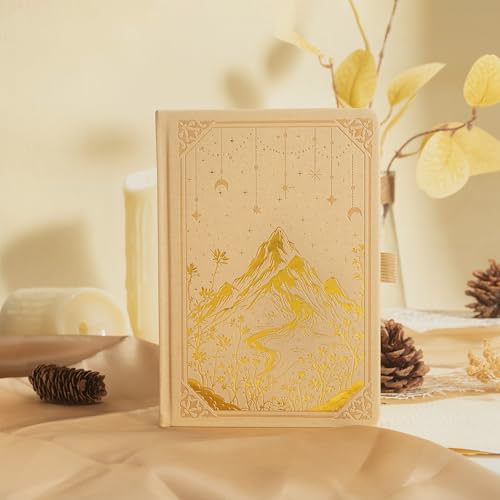MGGAO Lined Journal Notebook for Women Men, A5 Aesthetic Notebook - color: Beige, size: Lined