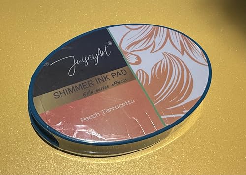 Shimmering Ink Pad, Washable Stamp Pads for Rubber Stamps, Card Making, Scrapbooking, Paper Crafts DIY Art Supplies, Ages 14+for Mother's Day Christmas - color: Gold Shimmer Ink Pad 4 Colors B