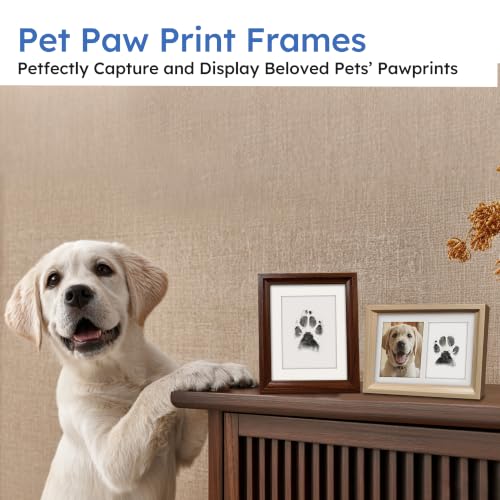MYPAWLETS Pet Pawprint Ink Pads & Frames Kit,Dog Nose Print,4 Pack - size: 4 Packs-Medium