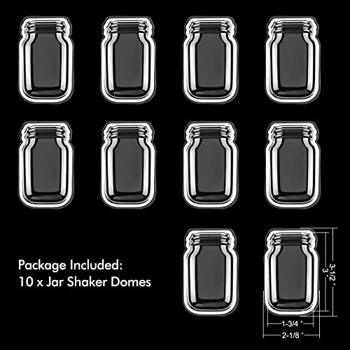 10Pcs Bottle Shape Clear Shaker Cover for Card Making,Drift Bottle Translucent Dimensional Plastic Puffy Shaker Window Blister Adhesive Domes Covers for DIY Craft Scrapbooking Christmas Birthday Decor - color: Bottles