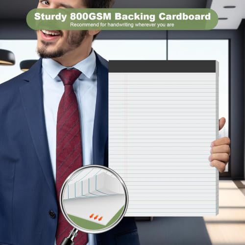 Note Pads 8.5 x 11.75 Writing Pads, 10 Pack Narrow Ruled White Legal Pads - color: White-10