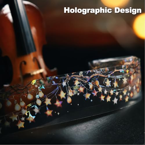 6 Rolls Holographic PET Tape for Scrapbooking and Journaling - style: Light Surround
