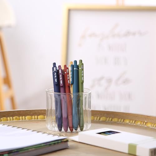 Mr. Pen- Retractable Gel Pens, 6 Pack, Black Ink, Vintage Barrels