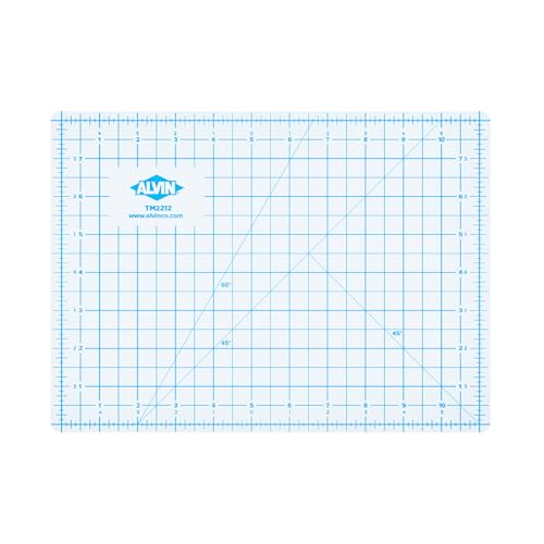 ALVIN TM Translucent Cutting Mat 8.5 x 12 inch | 3mm Layer with Grid on 1 Side | Light Box Compatible - Model TM2212 - size: 12"L x 8.5"W