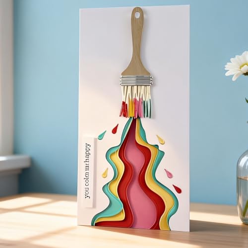 Metal Cutting Die for Scrapbooking, Tools Card Making Supplies Durable Cut Stencils for DIY Scrapbook Photo Album Decorative Paper Card (Paintbrushes and Paint 4 x 3.9 in) - color: Paintbrushes and Paint 4 x 3.9 in