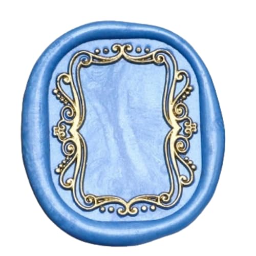 3D Embossed Frame Relief Carving Wax Sealing Stamp, Wood Handle, Wedding Invitations, Letter Sealing (F28) - style: F28