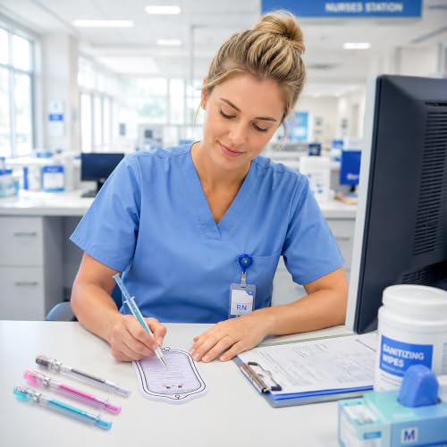 36Pcs Syringe Shaped Gel Pens for Nurses, Healthcare Workers