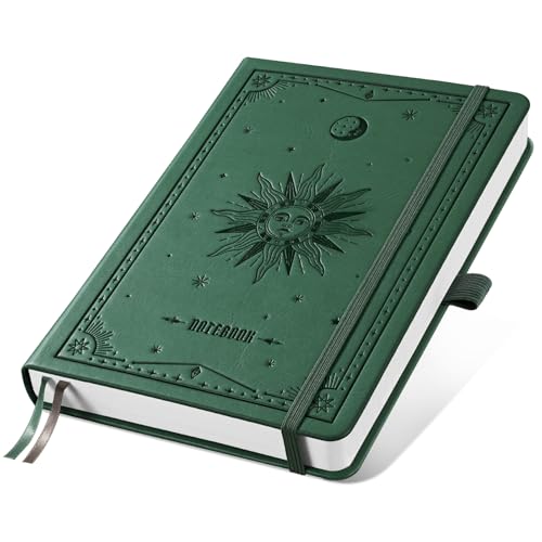 EMSHOI Graph Grid Journal Notebook, 192 Pages, A5 Size (5.7'' x 8.3'') - color: Dark Green, style: Grid