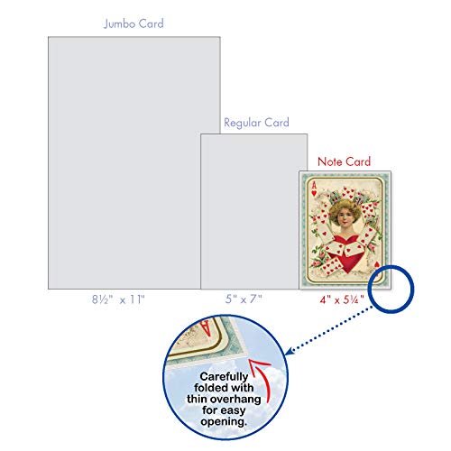 The Best Card Company - 10 Blank Heart Note Cards Boxed (4 x 5.12 Inch) - All Occasion Heartfelt Love Card Assortment - All Decked Out M2381OCB-NB - style: All Decked Out