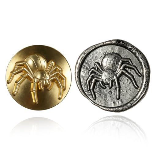 Mceal Wax Seal Stamp Head, 3D Embossed Relief for DIY Crafts, Wedding Invitations, Gift Wrapping, Halloween Collection (Spider) - style: Spider