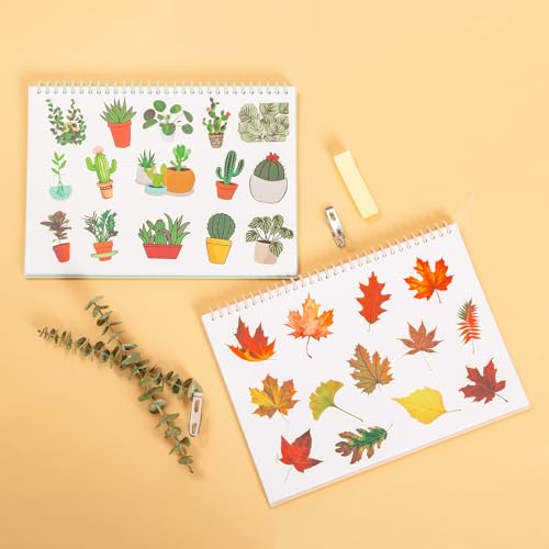 A4 Reusable Blank Sticker Collecting Book Sticker Album Storage (Green - color: Green