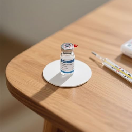 50PCS Vial Seal Stickers for 3ml Vial Caps, Circle Vial Cover Sticker, Transparent Vial Sealing Stickers for Medication Glass Bottles, Leak-Proof, Self Adhesive