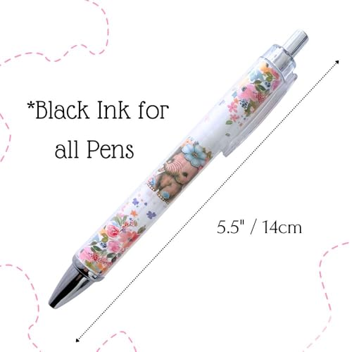 Elephant Pens 6PC Cute Stuff Fun Fancy Cool Writing Animal Decorative Pen Unique Kawaii Stationery Bulk Set Office Supply School Girl Journal Novelty Souvenirs Perfect Party Gift Souvenir Ideas - style: Elephant