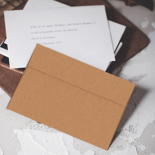 A2 Brown Kraft Envelopes Goefun 100 Pack, 4.375 x 5.75 - color: brown, size: A2
