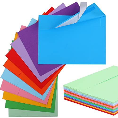 50 Pack Colored Envelope, 5x7 Envelopes, A7 Envelopes for Invitations, Printable Invitation Envelope for Weddings, Invitations, Photos, Postcards, Greeting Cards, Mailing - size: A7 (5" x 7")
