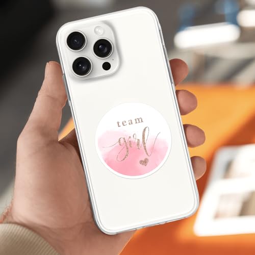 Pack 90 Pcs Team Boy Or Team Girl Stickers for Gender Reveal Party Favors Kids Boys Girls Toddlers Baby Shower Funny Cute Aesthetic Sticker Round Waterproof Small Vinyl Decals - color: Gender Reveal A18