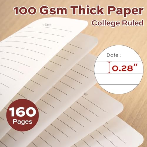 deli 3 Pack Lined Spiral Journal Notebook, 160 Pages, A5 (5.5"x8") Hardcover Writing Notebook, College Ruled Spiral Bound Journal for Women & Men - Perfect for Work, School, Office & Note Taking - color: Rose Red,Dark Red,Red, size: 3 Pack