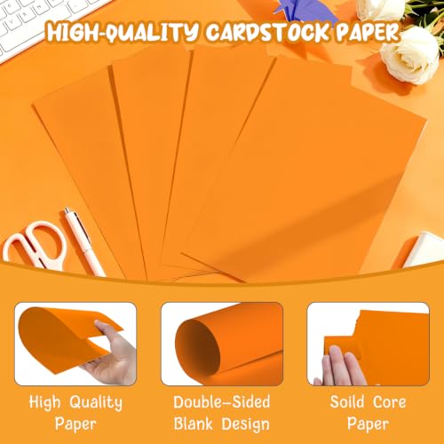 Orange Cardstock Paper 8.5 x 11, 40 Sheets Cardstock Printer Paper 8.5x11 | Light Orange Card Stock Paper 8.5 x 11, 200 GSM Bright Orange Construction Paper for DIY Crafts, Greeting Cards, Menus - color: Orange, size: 8.5x11 IN-40 Sheets