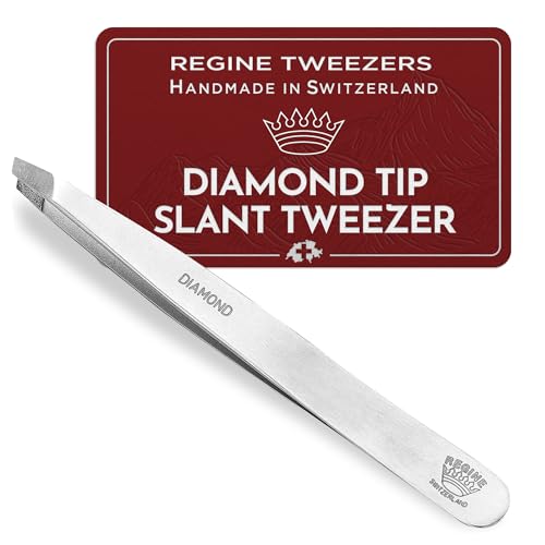 Professional Diamond Tip Slant Tweezers for Brows & Face