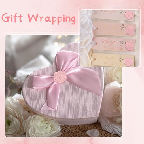 60 Pcs Wax Seal Stickers, Blush Pink, 4 Flower Styles - color: 4 Flower Styles- Blush Pink