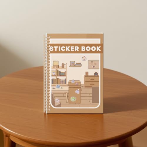 B5 Reusable Sticker Collecting Book Blank Sticker Album (Style G Khaki) - color: Style G Khaki