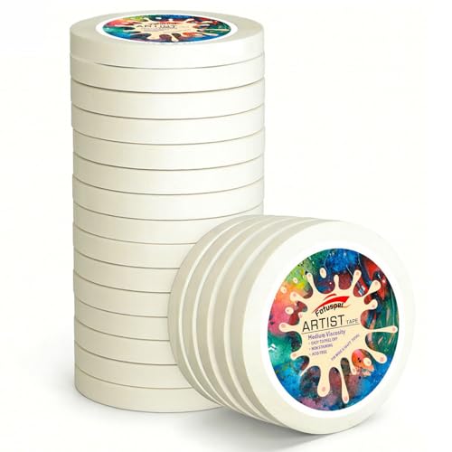 1in White Beige Masking Tape Bulk 20 Rolls 1100yds Craft Art School Home Office General Multipurpose Adhesive Tape - size: 1in-20roll