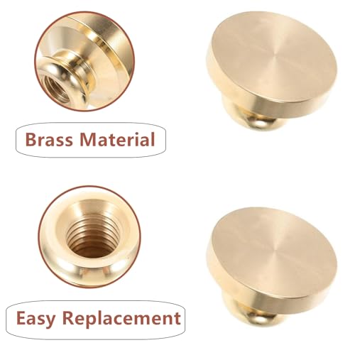 2 Pcs Blank Wax Seal Stamp Replacement, Golden Copper Wax Stamping Heads, Art & Craft Supplies