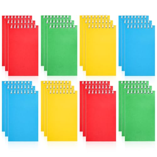 Hooqict 24 Pack Pocket Notebook Small Spiral Notepad Pocket Notepads Mini Journal Notebooks Colorful Memo Pads for Kids, Nurse, Student, Office, Back to School Supplies, 3.9 x 2.4 Inch - style: Multicolor 7