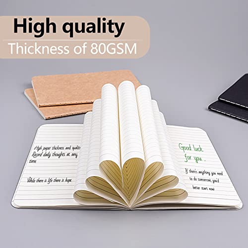 Gwybkq Mini Notepads Bulk 60 Pack Small Journal Pocket Notepad - color: 60 Packs Lined&Black Brown Cover, style: Ruled/Lined