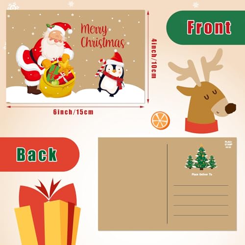 Kosiz 120 Pcs Snowman Christmas Cards Bulk 4 x 6 Inch - style: Snowman Christmas