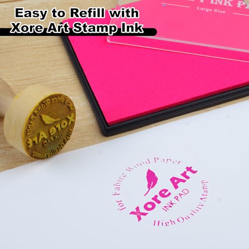 5"x4'' Large Ink Pad Washable Stamp Ink Pad for Baby Footprint Handprint with 30ml Premium Refill Ink (Pink) - color: Pink