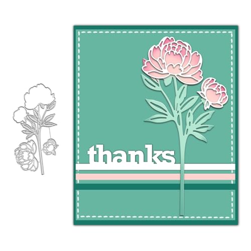 Flowers Metal Cutting Die for Scrapbooking - Cut Stencils for DIY Scrapbook Photo Album Decorative Paper Card, Card Making Supplies, Stencils & Crafting Die Cut (Box 5.1 x 2.6 in) - color: Box 5.1 x 2.6 in