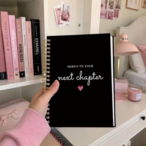 VONTP Black New Chapter Spiral Notebook Journal, 5.5x8.3 Inch - color: 001-A-Black