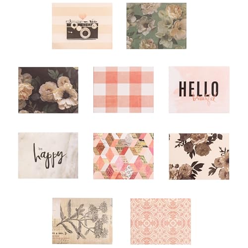 Heidi Swapp Blank Greeting Cards and Envelopes, 40pk - A2 Envelopes with Assorted Cards for All Occasions and Thank You Notes - 10 Unique Designs, Magnolia Jane - color: Magnolia Jane