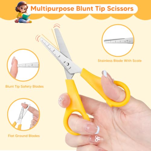 Kids Scissors Bulk of 12-Pack, Taotree 5" Kid Scissors for School Office - color: 12 Pack
