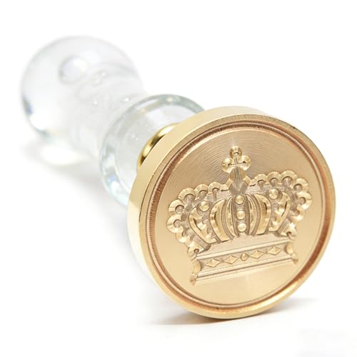 LANKIN Crown Wax Seal Stamp, Royal Theme; 25mm Brass Head - color: Crown