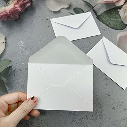 150 Packs of Gift Card Envelopes, white Mini Envelopes, Gift Card Holder, Business Card Envelopes (4"x2.75") (White) - color: White