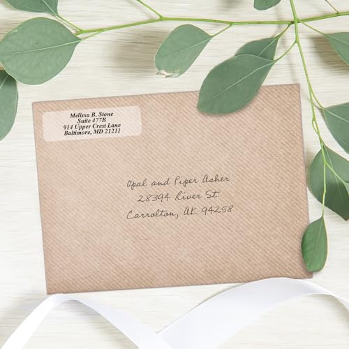 Clear Personalized Return Address Labels with Elegant Dispenser - Roll of 250 Custom See Through Transparent Stickers - color: Clear, size: 250 Labels