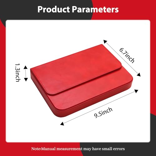 PU Leather Fountain Pen Case, 12-Slot Pen Storage Tray(red) - color: red, size: 12 Slots
