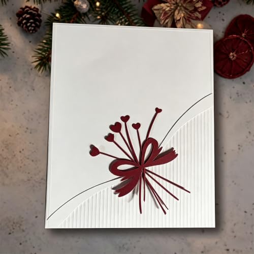 3D Backgrounds Frame Metal Cutting Die for Scrapbooking, Metal Die Cuts Stencils & Crafting Die Cut New Cutting Dies DIY Album Card Making Decor Paper Craft (Belt with Bow Tie 5.1 x 1.5 in) - color: Belt with Bow Tie 5.1 x 1.5 in